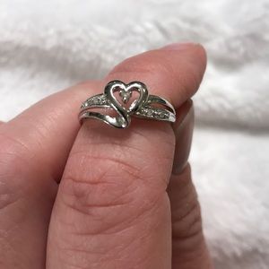 White gold and diamond ring